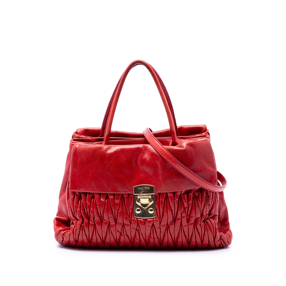 Pre-Loved Miu Miu Matelasse Nappa Lux Bauletto Convertible Handbag